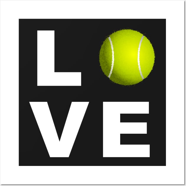 Love Tennis Workout Design Wall Art by teesbyfifi